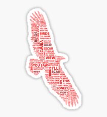 Red Hot Chili Peppers - Scar Tissue Word Cloud Sticker