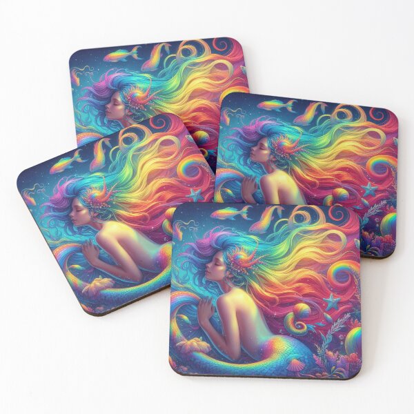 Item preview, Underwater Rainbow Mermaid designed and sold by CailaStyle.