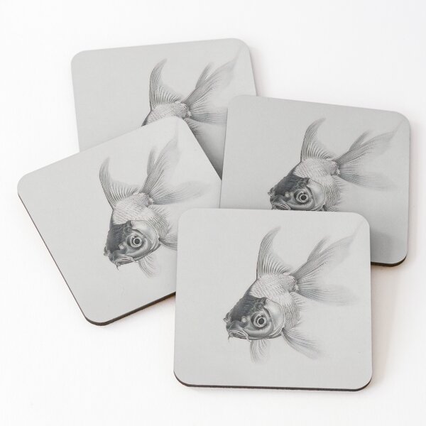 Item preview, Black and White fish Pencil Drawing designed and sold by Pencil-Art.