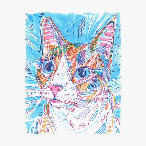 Item preview, Cat with a Pink Nose designed and sold by Gwenn Seemel.