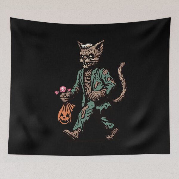 Item preview, Undead Zombie Cat Trick Or Treat Halloween designed and sold by LuminOrb.