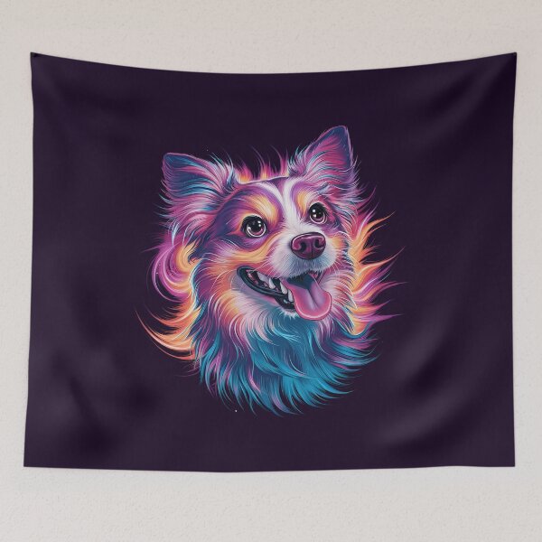 Item preview, Nebula Galaxy Fur Dog T-Shirt and sticker Design designed and sold by BrickXSq.