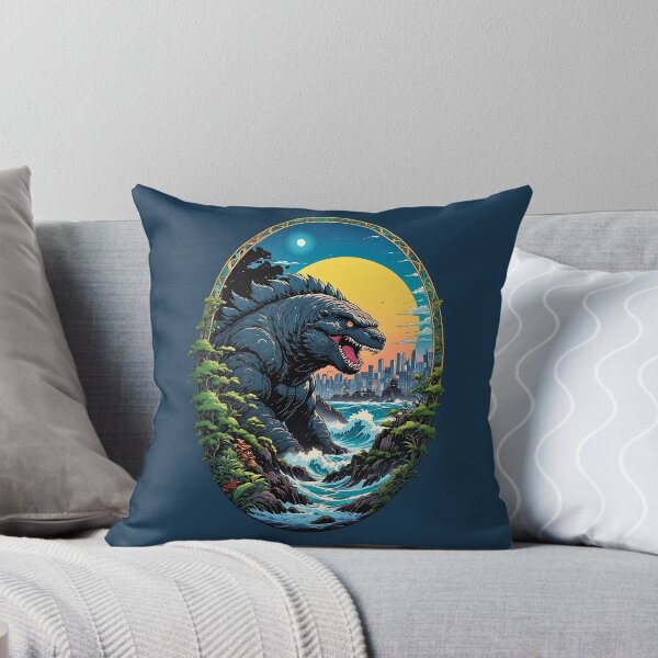 Item preview, Godzilla Water Monster Gojira retro anime Japanese art designed and sold by BorgSpareParts.