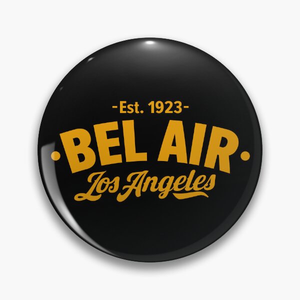 Item preview, Bel Air Los Angeles - Yellow Typographic Logo Design designed and sold by Boogosh.