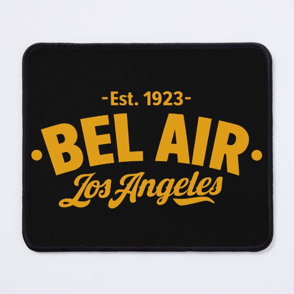 Item preview, Bel Air Los Angeles - Yellow Typographic Logo Design designed and sold by Boogosh.