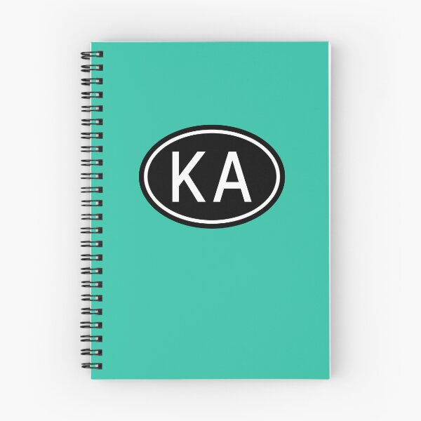 Item preview, KA Initials Monogram Oval White Letters designed and sold by Jeallan Designs.