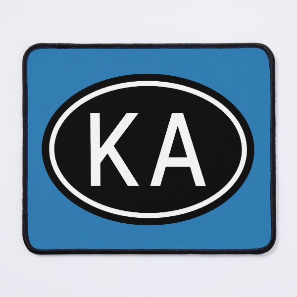 Item preview, KA Initials Monogram Oval White Letters designed and sold by Jeallan Designs.