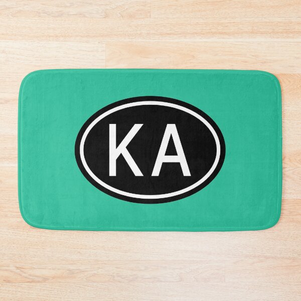 Item preview, KA Initials Monogram Oval White Letters designed and sold by Jeallan Designs.