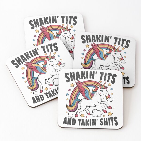 Item preview, Shaking Tits And Taking Shits - Funny Unicorn designed and sold by Beanster-nl.