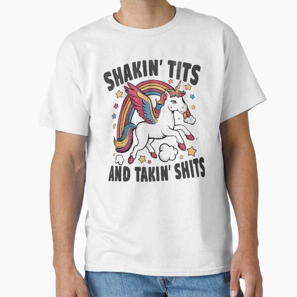 Item preview, Shaking Tits And Taking Shits - Funny Unicorn designed and sold by beansterp.