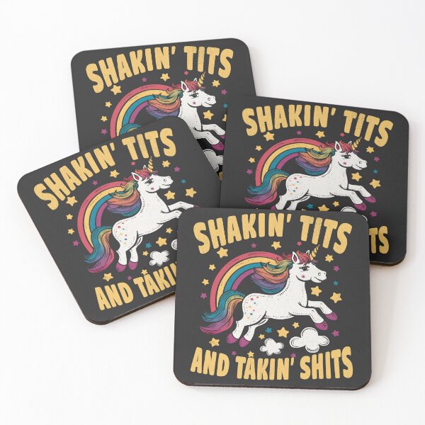 Item preview, Shakin' Tits And Taking' Shits - Funny Unicorn designed and sold by Beanster-nl.