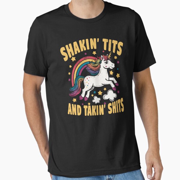 Item preview, Shakin' Tits And Taking' Shits - Funny Unicorn designed and sold by beansterp.