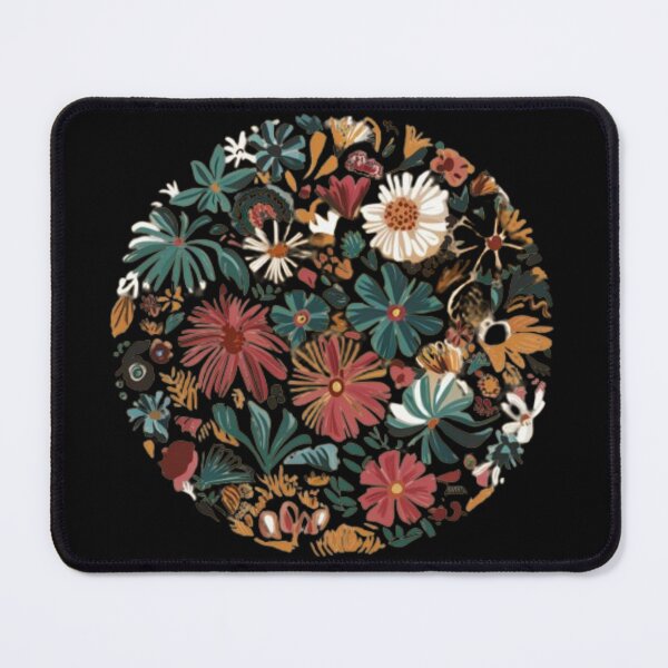 Item preview, Circle with abstract flowers in warm colors designed and sold by MargoMalej.