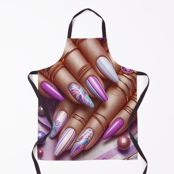 Item preview, Purple Elegance: Chic Nail Designs designed and sold by 3IN1digiart.