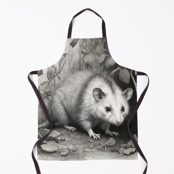 Item preview, Black and White Opossum Pencil Drawing designed and sold by Pencil-Art.