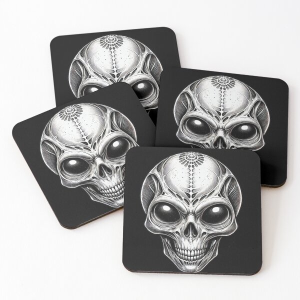 Item preview, Alien Skull 8 designed and sold by LaNadaYFundante.