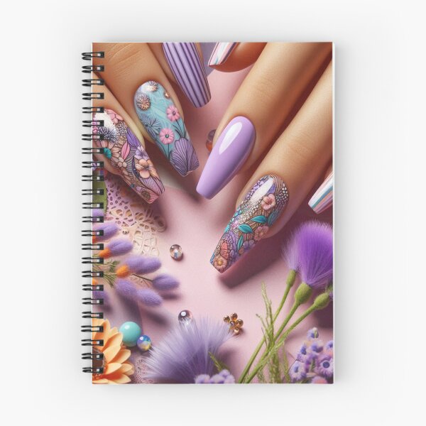 Item preview, Summer Vibes: Trendy Purple Nails designed and sold by 3IN1digiart.