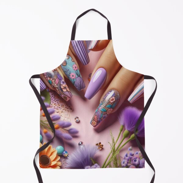 Item preview, Summer Vibes: Trendy Purple Nails designed and sold by 3IN1digiart.