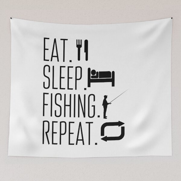 Item preview, Eat Sleep Fish Repeat designed and sold by Amzg-Designs.