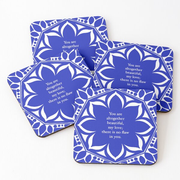Item preview, (Song of Songs 4:7) Elegant Spanish Tiles Inspired Bible Verse Art  designed and sold by Mayalight.