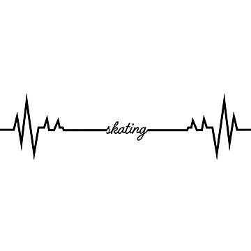 Artwork thumbnail, Skating Heartbeat (black) by AnythingGOE
