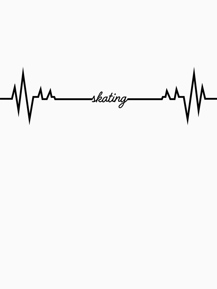 Thumbnail 7 of 7, Classic T-Shirt, Skating Heartbeat (black) designed and sold by AnythingGOE.