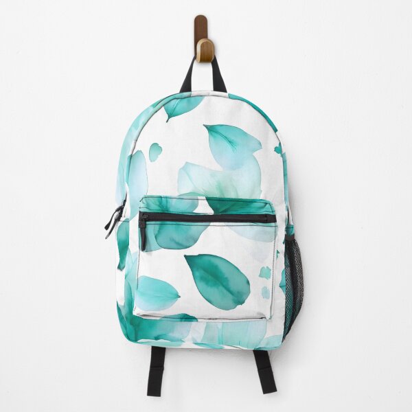 Item preview, Watercolor seamless pattern showcasing teal flower petals and leaves designed and sold by Maximilianos.