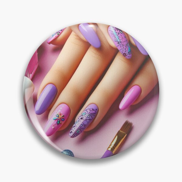 Item preview, Cool Purple Nail Art designed and sold by 3IN1digiart.