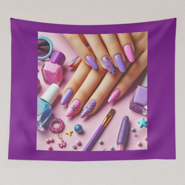 Item preview, Cool Purple Nail Art designed and sold by 3IN1digiart.