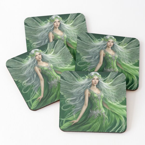 Item preview, Aneeza the Green Fairy, AI Art prints and stuff designed and sold by Smallfish1274.