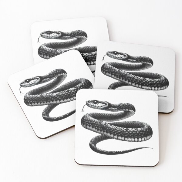 Item preview, snake black and white sketch tattoo designed and sold by Expressions-Sel.