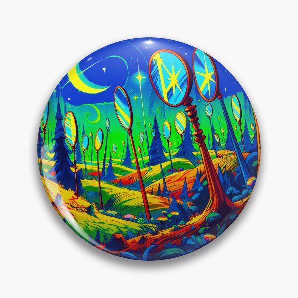 Item preview, Fantastic retrofuturistic planet forest designed and sold by point13.