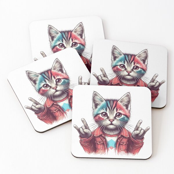 Item preview, Cat - A kitten with a Sign Gesture sketch art canvas designed and sold by ZulryLifestyles.