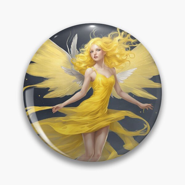 Item preview, Aurelius the Yellow Fairy, AI art prints and stuff designed and sold by Smallfish1274.