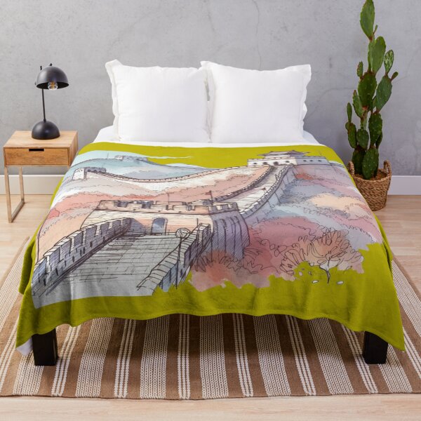 Item preview, Scenic Great Wall of China Sketch,   designed and sold by PaintMeWorld.