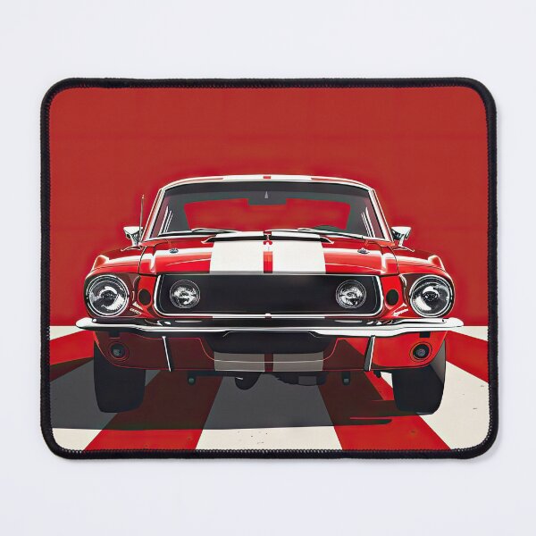 Item preview, Red Mustang on White and Red Stripes designed and sold by Jerhus.