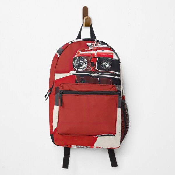 Item preview, Red Mustang on White and Red Stripes designed and sold by Jerhus.