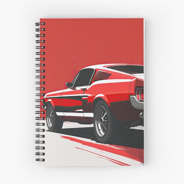 Item preview, Red Mustang Classic Car Driving on White Asphalt designed and sold by Jerhus.