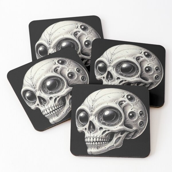 Item preview, Alien Skull 13 designed and sold by LaNadaYFundante.