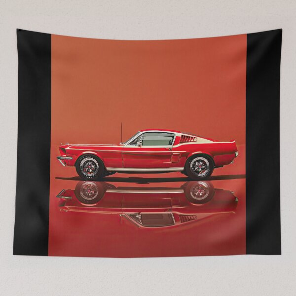 Item preview, Red Ford Mustang Reflection on a Red Surface designed and sold by Jerhus.