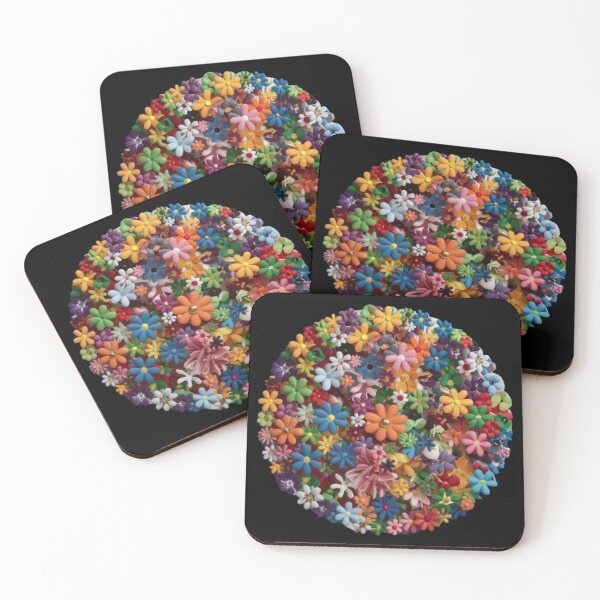 Item preview, Circle with abstract colorful flowers designed and sold by MargoMalej.