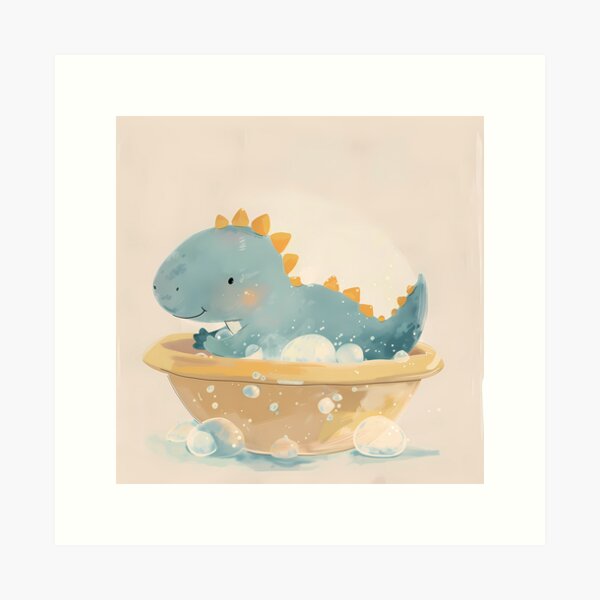 Item preview, Tiny Rex - Baby Dinosaur Bath designed and sold by Tude Tees.