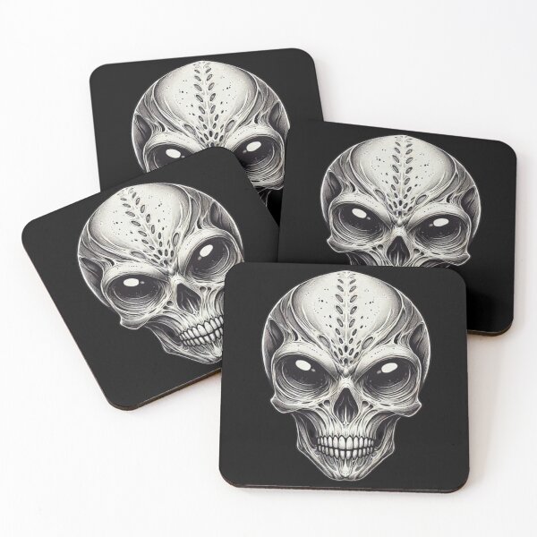 Item preview, Alien Skull 14 designed and sold by LaNadaYFundante.