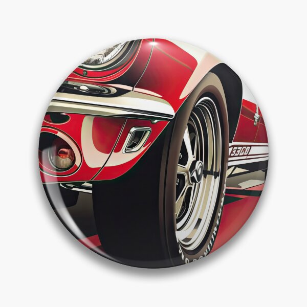 Item preview, Classic Red Mustang Driving on a White Stripe designed and sold by Jerhus.