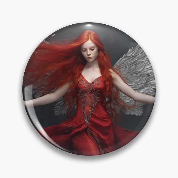Item preview, Amaranth the Red Fairy, AI art Prints and stuff designed and sold by Smallfish1274.