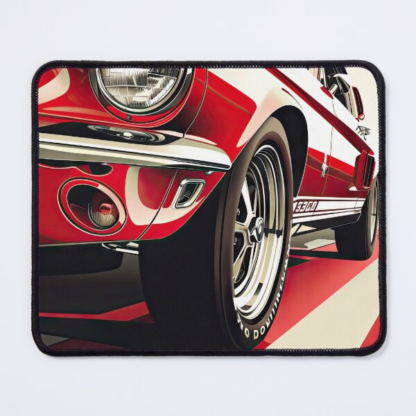 Item preview, Classic Red Mustang Driving on a White Stripe designed and sold by Jerhus.