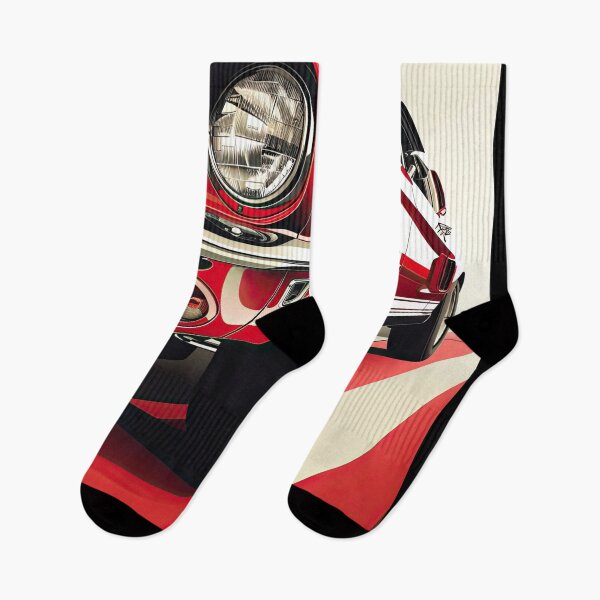 Item preview, Classic Red Mustang Driving on a White Stripe designed and sold by Jerhus.