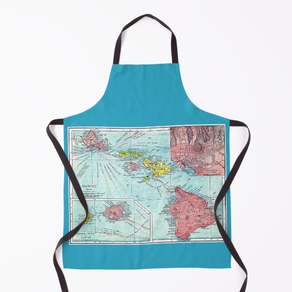 Item preview, Map of Hawaiian Islands Mokupuni Hawai‘i 1912 designed and sold by RocketshipRetro.