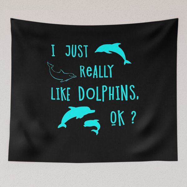 Item preview, I just really like dolphins, ok ? designed and sold by ShirtGalaxy.