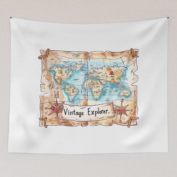 Item preview, Vintage Explorer: Journey Through Ancient Maps designed and sold by kjon88.